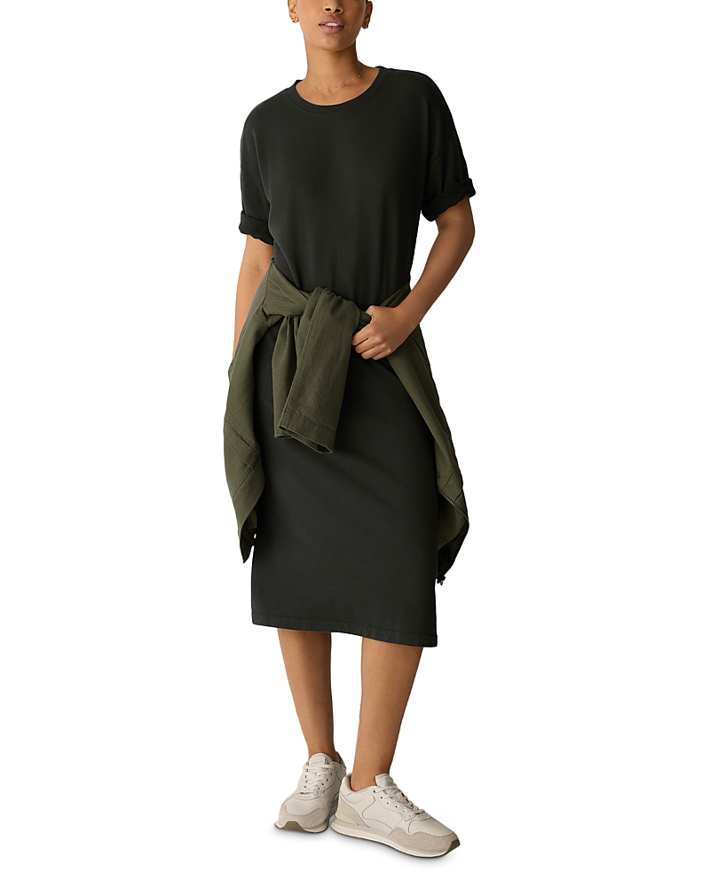 Eileen Fisher Elbow Sleeve Midi Dress