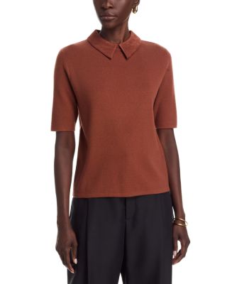 Faux Suede Collar Top