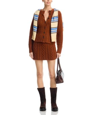 Cable Sculpted Cardigan & Cable Mini Skirt