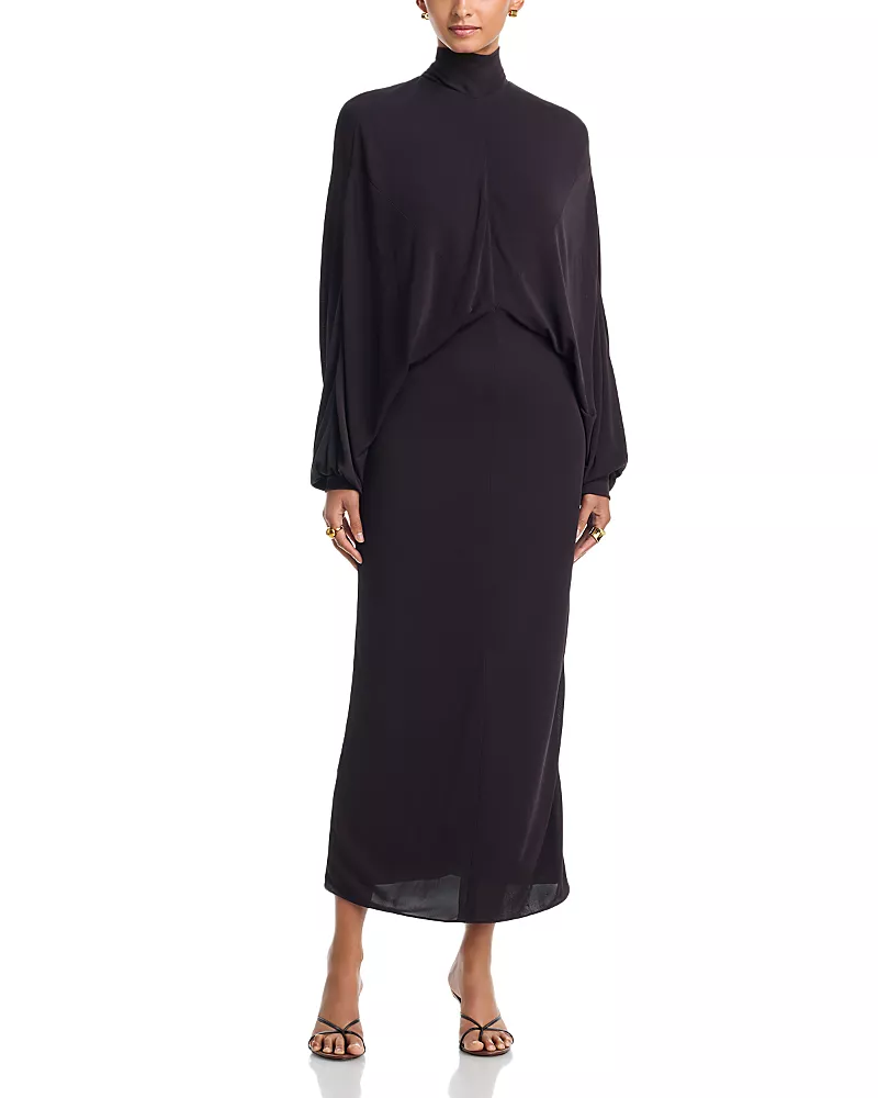 Brandon Maxwell Helena Dolman Sleeve Dress
