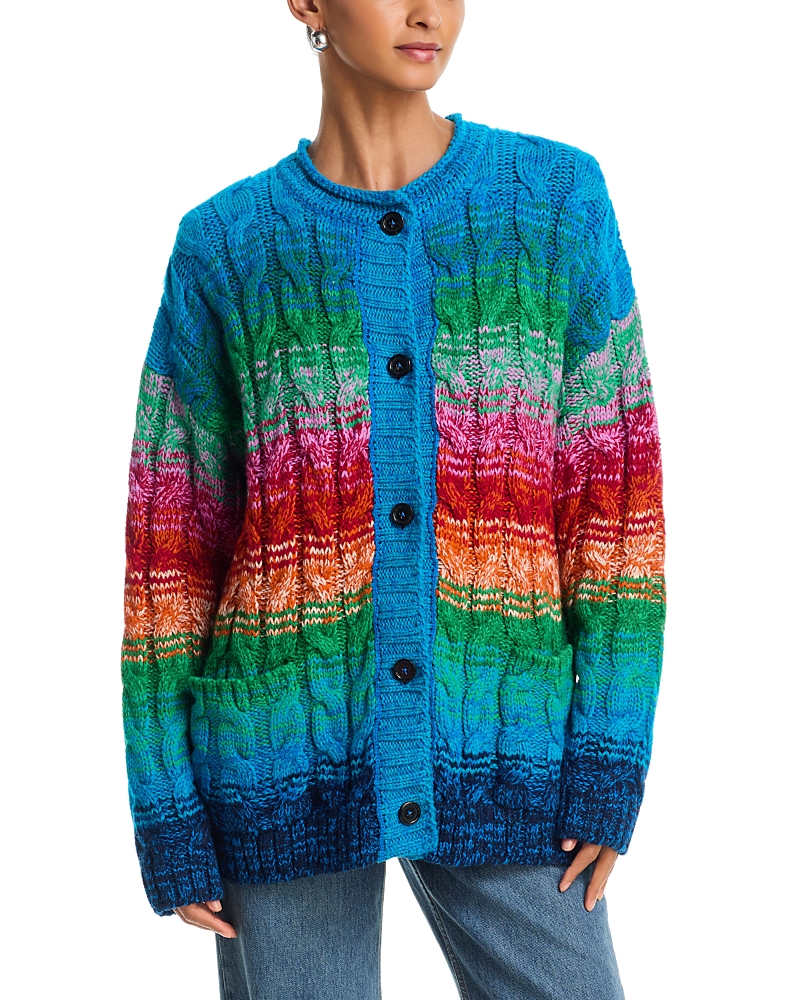 Mother The Biggie Cardigan Cableknit Sweater
