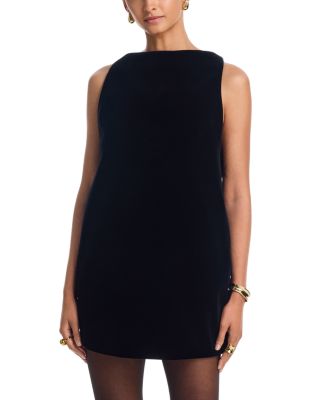 Sable Boat Neck Mini Dress
