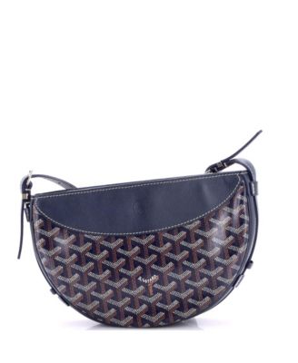 Hirondelle Shoulder Bag Coated Canvas and Leather