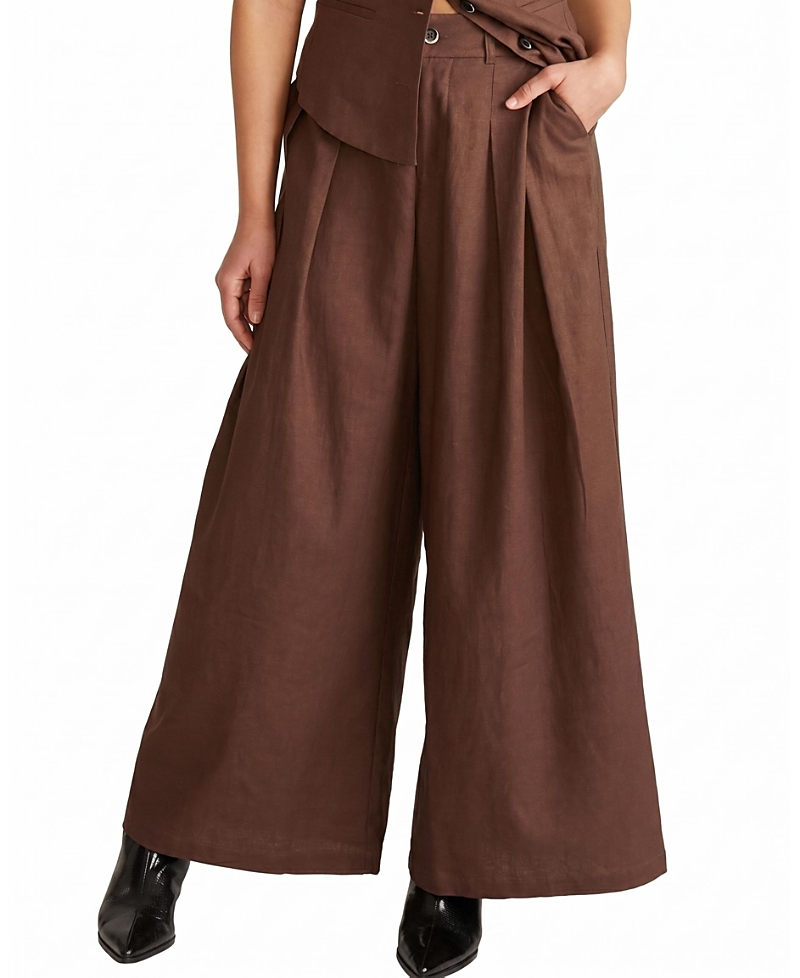 Universal Standard Women's Plus Palais Stretch Linen Wide Leg Pant