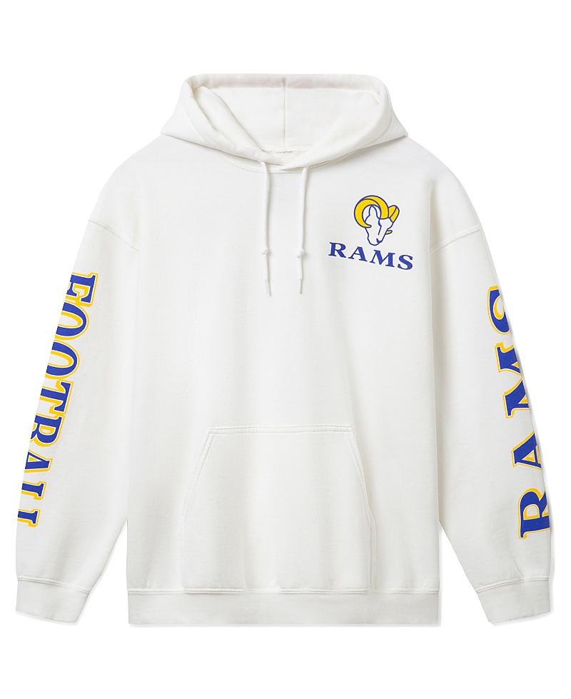 Junk Food Clothing Unisex Los Angeles Rams Fandom Hoodie In White
