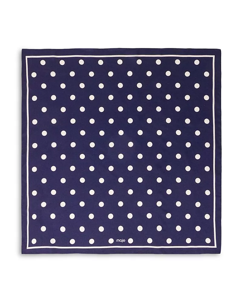 Maje Polka Dot Silk Bandana