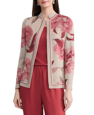Heritage Floral Jacquard Flat Knit Jacket