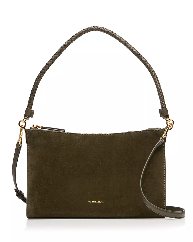 Veronica Beard Vida Small Suede Shoulder Bag