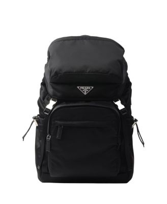 Prada Re-nylon And Saffiano Leather Backpack In Black