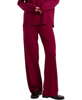  Women's Wool Cashmere Wide Leg Track Pants