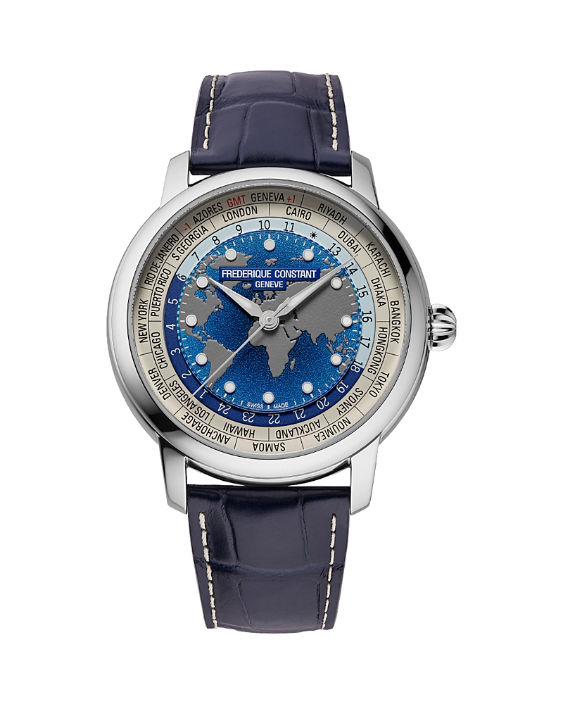 Frederique Constant Classic Worldtimer Manufacture Bracelet Watch, 40mm