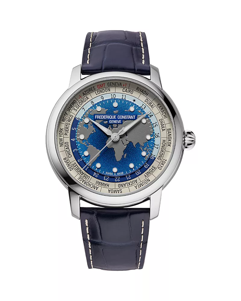 Frederique Constant Classic Worldtimer Manufacture Bracelet Watch, 40mm