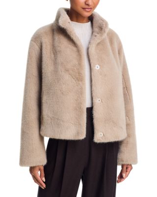 Faux Fur Snap Front Jacket - thumbnail 3