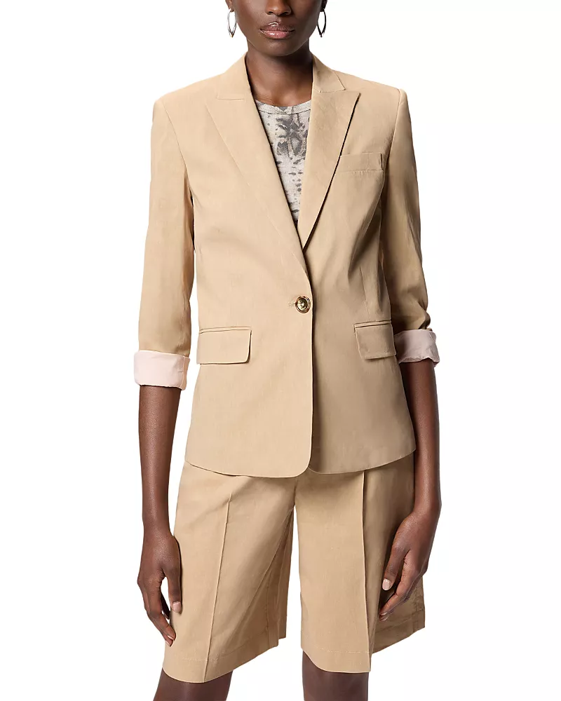 Pinko Freda Stretch Linen Blend Jacket