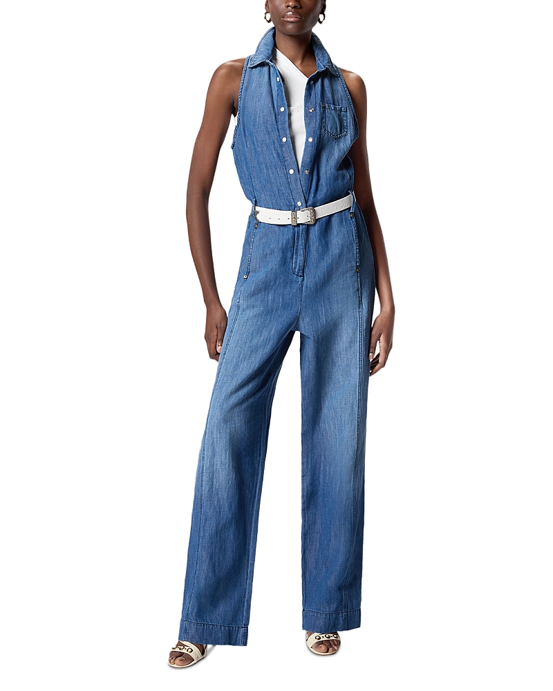 Pinko Sleeveless Denim Jumpsuit
