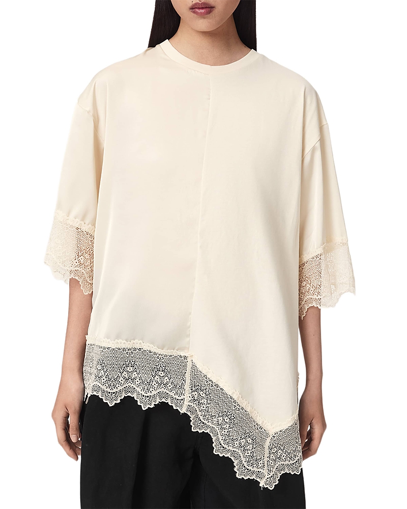 Allsaints Lenny Lace Trim Tee