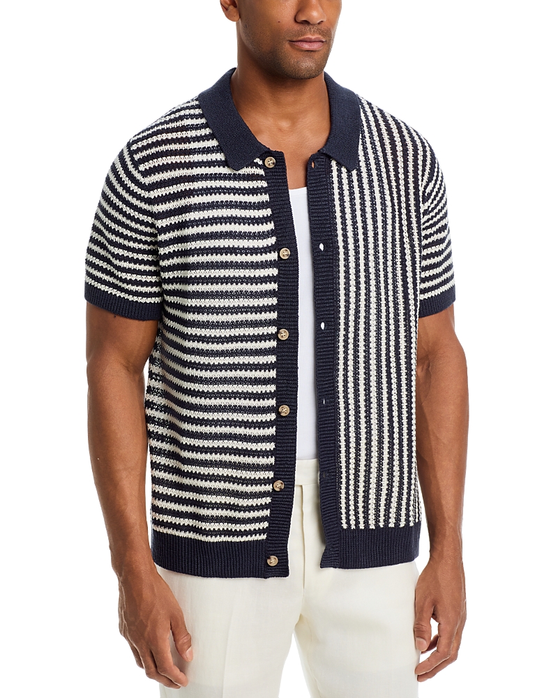 Onia Short Sleeve Button Up Sweater