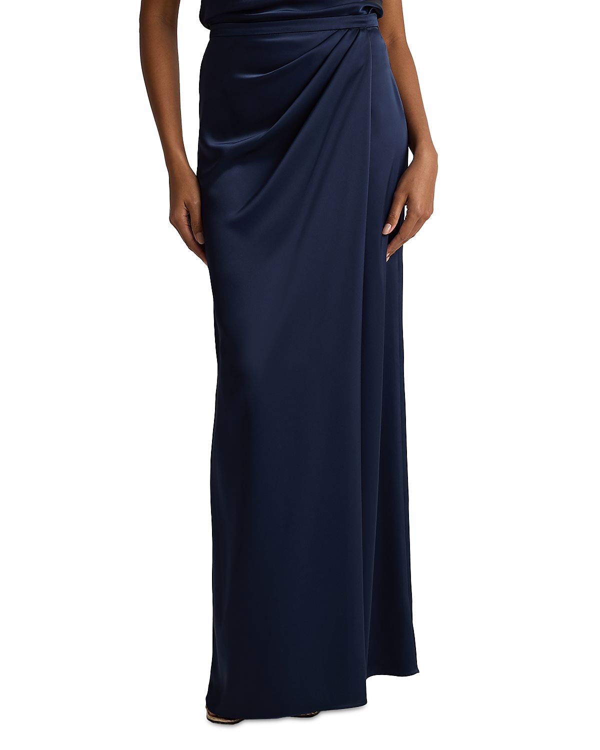 St. John Satin Drape Skirt
