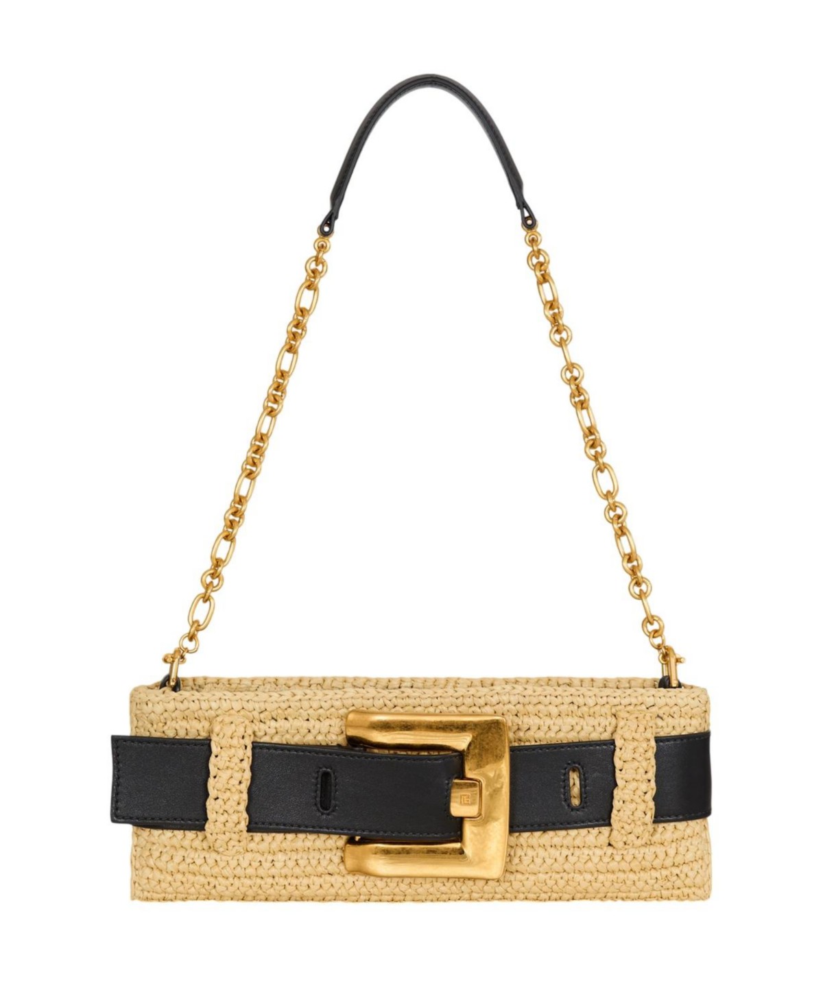 Anthem Clutch Bag in Smooth Leather and Crochet