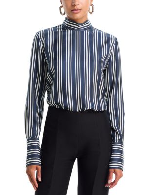 Cora Silk Stripe Top