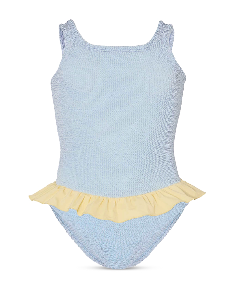 Hunza G Girls' Duo Denise Crinkle Swimsuit - Little Kid