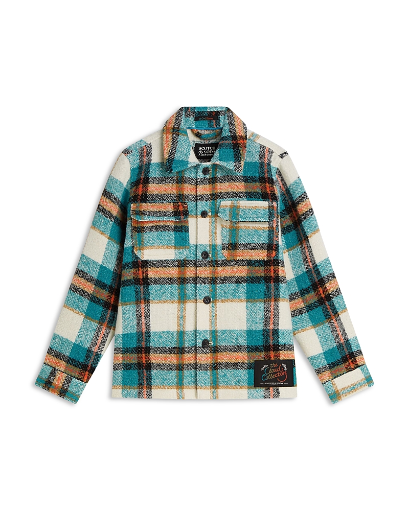 Scotch & Soda Boys' Yarn Dyed Boucle Overshirt - Little Kid, Big Kid