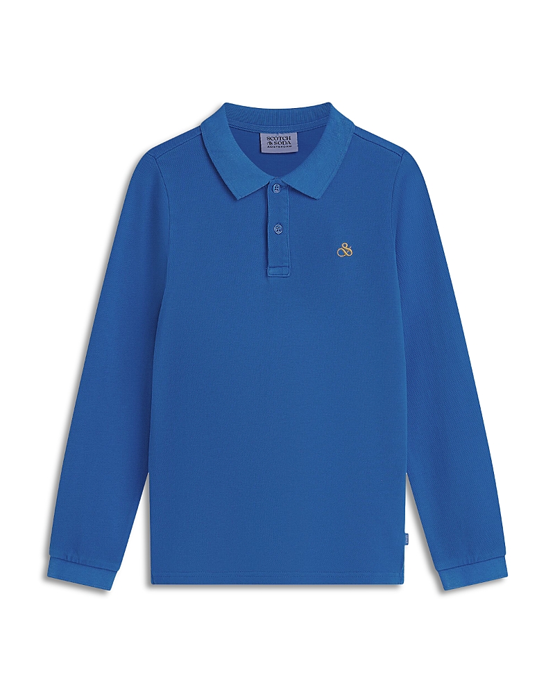 Scotch & Soda Boys' Long Sleeved Garment Dyed Polo - Little Kid, Big Kid