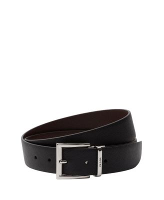 Saffiano Leather Reversible Belt