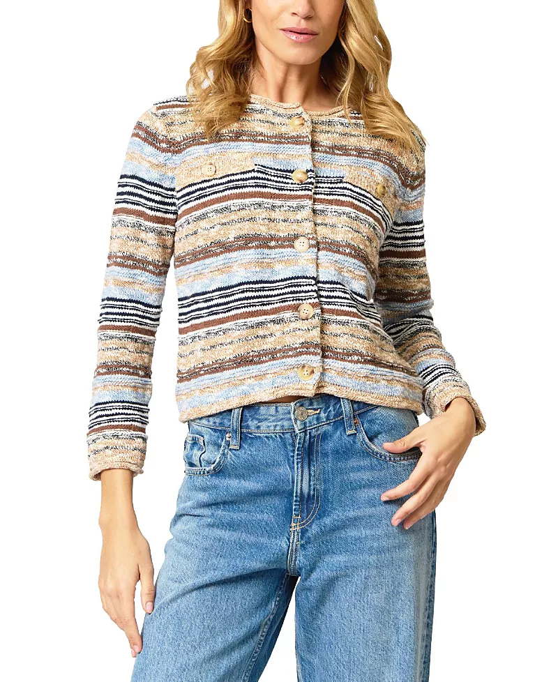 Central Park West Women's Marlon Textured Stitch Cardigan