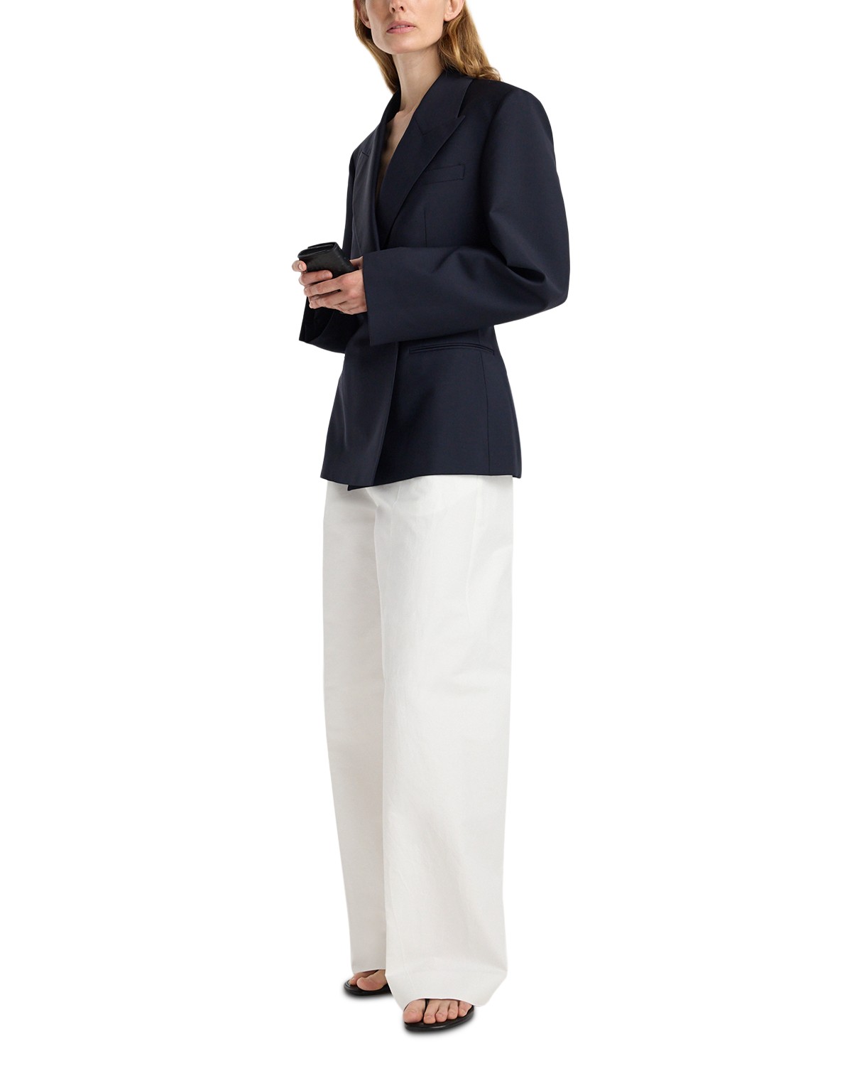 Hourglass Shaped Wool Blend Blazer