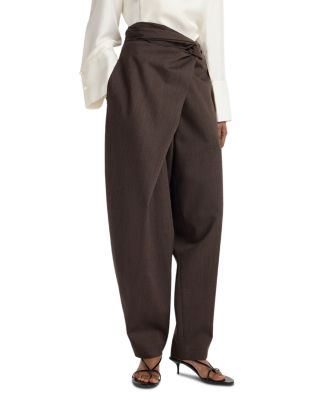 Sarong Knot Wool Trousers