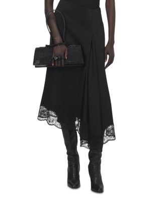Satin Back Crepe Skirt 