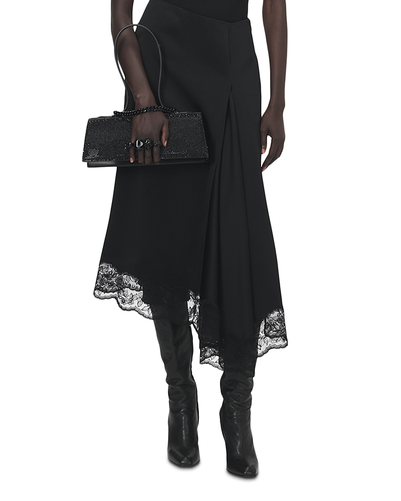 McQueen Satin Back Crepe Skirt