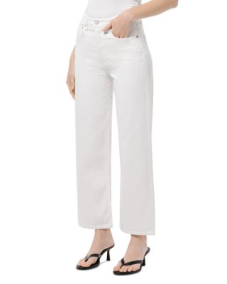 Ren High Rise Ankle Wide Leg Jeans in Fortune Cookie