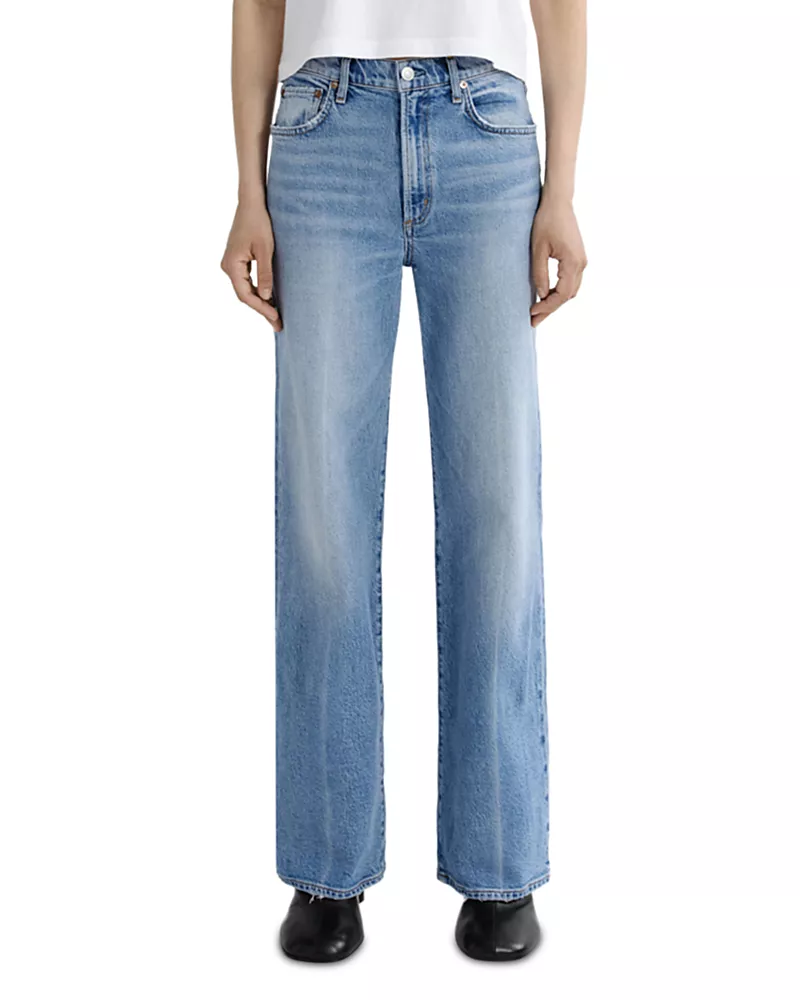 Agolde Harper Mid Rise Straight Jeans in Outlook