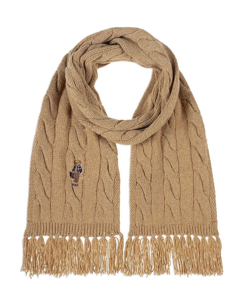 Polo Ralph Lauren Bear Cable Knit Scarf · OS