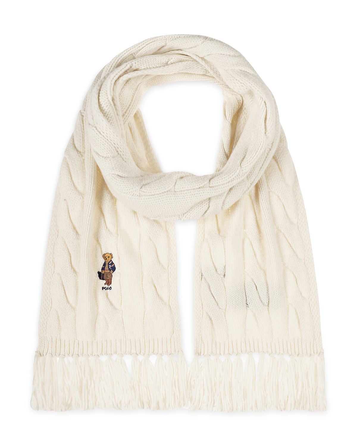 Polo Ralph Lauren Bear Cable Knit Scarf