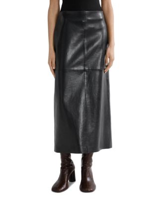 Hikson Leather Blend Midi Skirt