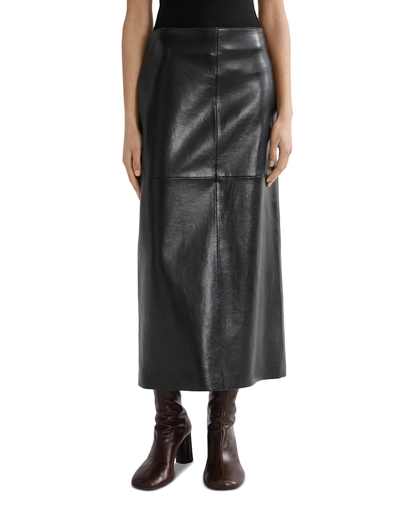Agolde Hikson Leather Blend Midi Skirt