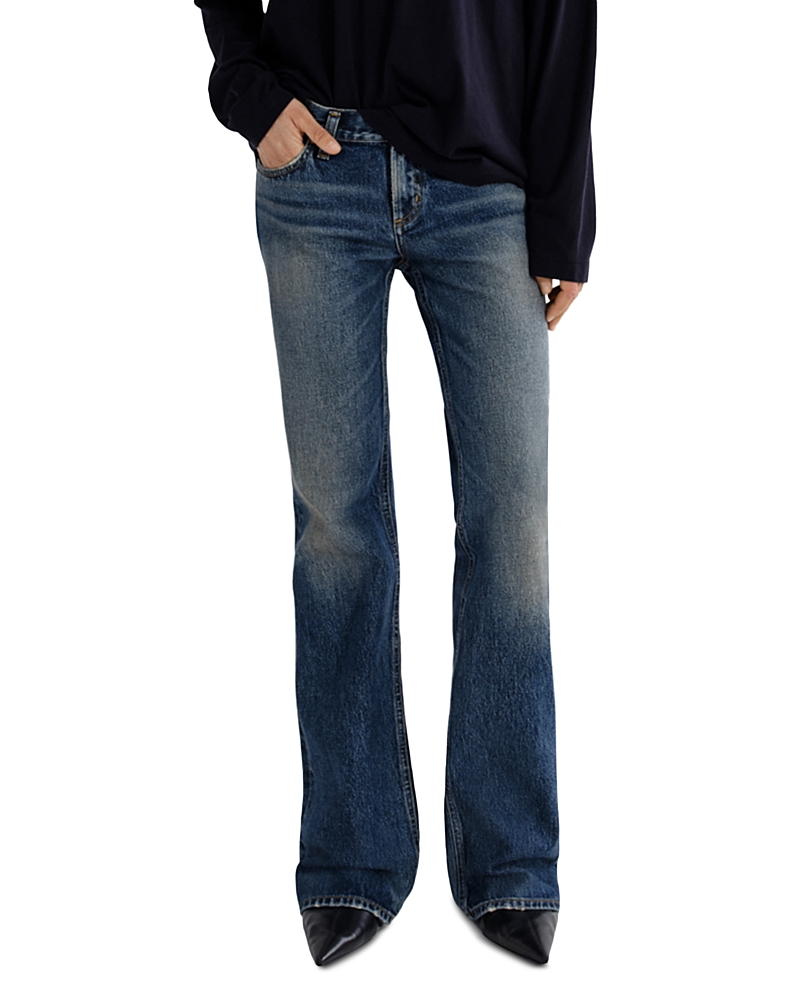 Agolde Low Rise Bootcut Jeans In Combination