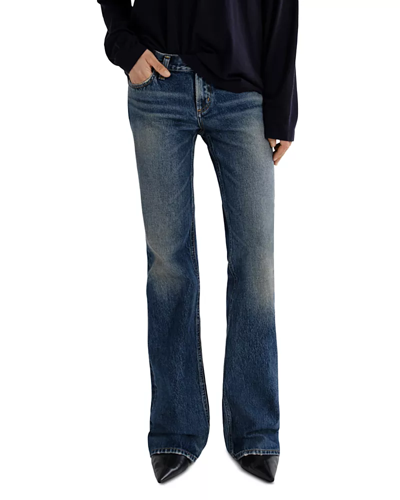 Agolde Low Rise Bootcut Jeans in Combination