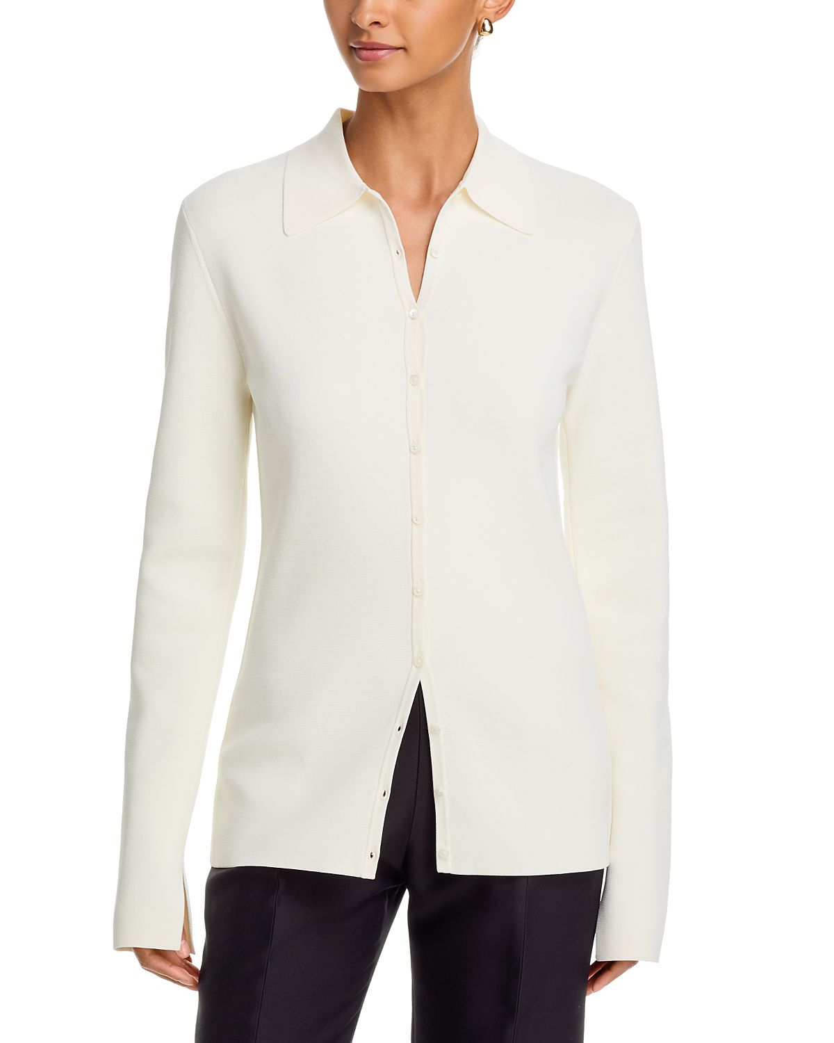 Toteme Compact Knit Buttoned Top