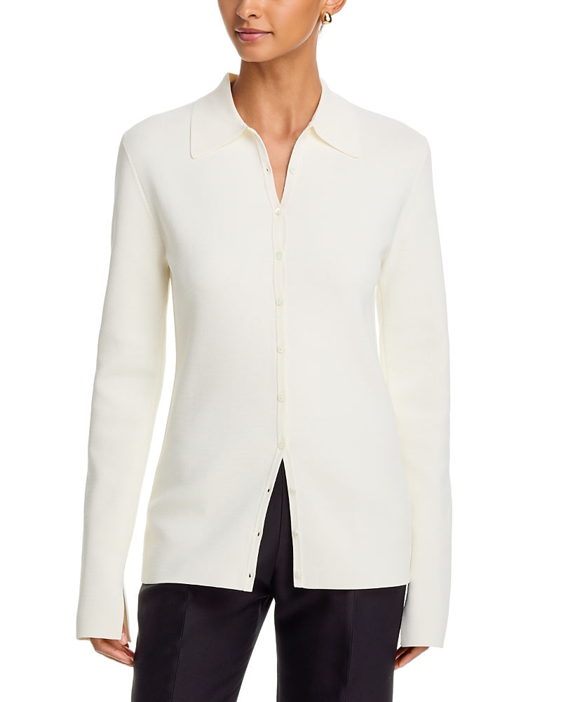 Toteme Compact Knit Buttoned Top