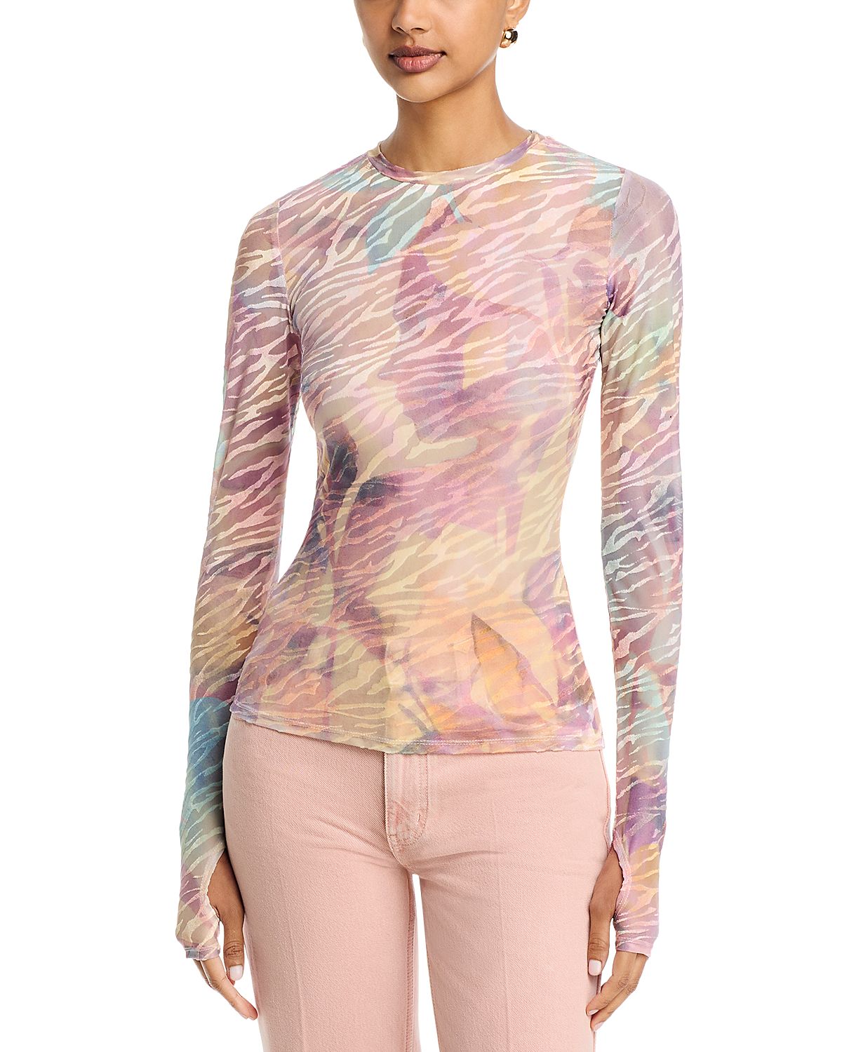 Afrm Kaylee Burnout Velvet Top