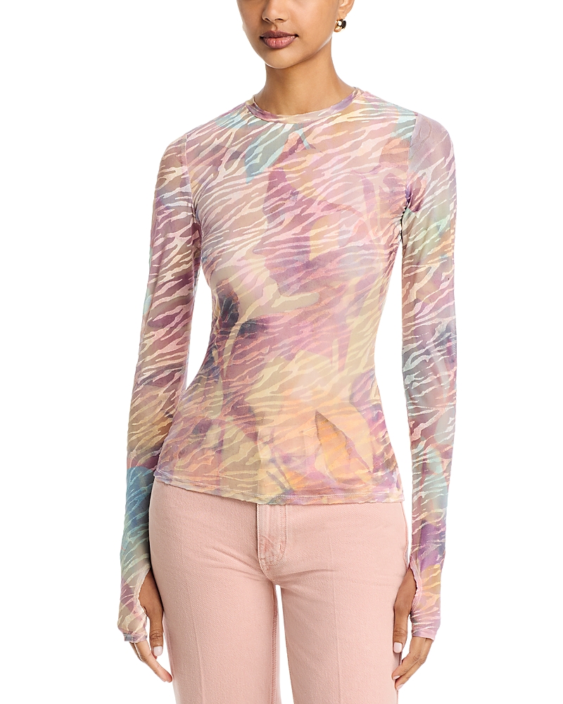 Afrm Kaylee Burnout Velvet Top