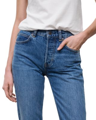 Teddy Mid-Rise Straight Jeans in Vintage Wash