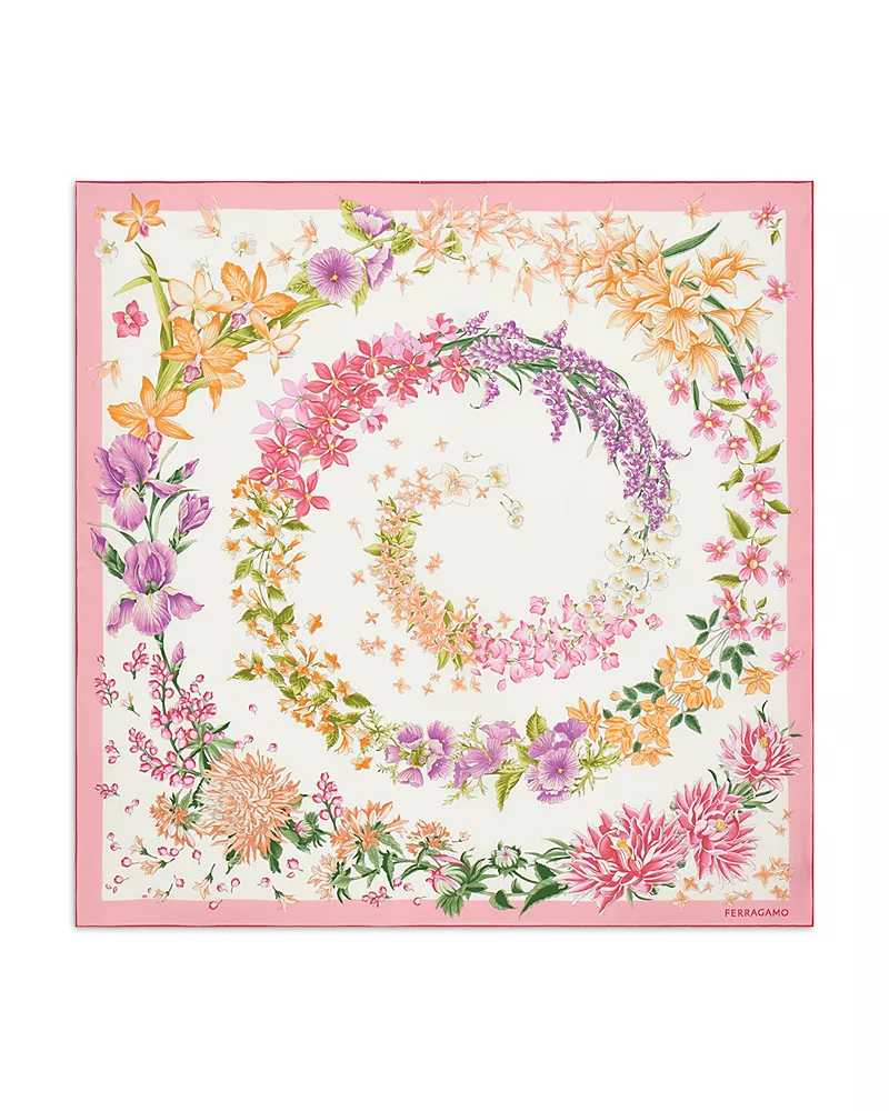 Ferragamo Rosa Silk Scarf