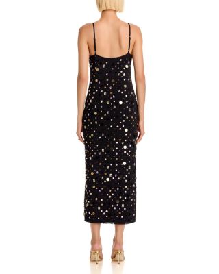 Paillette Mesh Maxi Dress - Exclusive - thumbnail 4