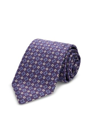 Silk Classic Flower Square Tie