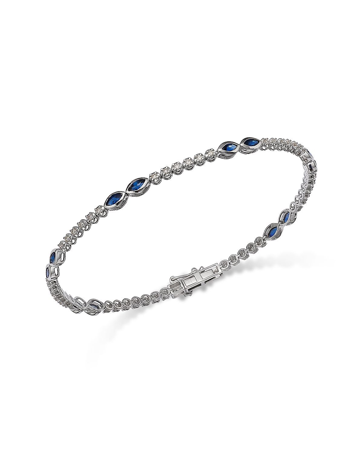 Bloomingdale's Fine Collection Sapphire & Diamond Tennis Bracelet